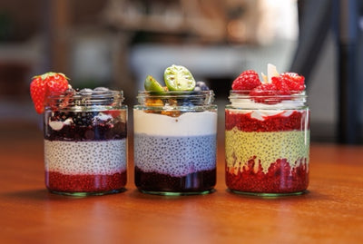 Coconut Chia Pudding with Blueberry-Lemon Chia Jam