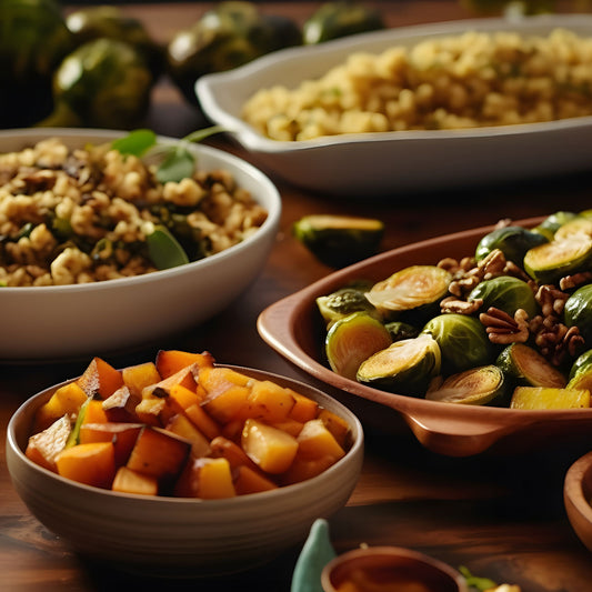 Brussels Sprouts with Caramelized Shallots, Toasted Hazelnuts & Sherry Vinaigrette