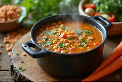 1 Quart Lentil Roasted Vegetable Soup