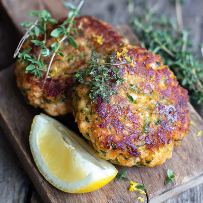 Salmon Spinach Cakes