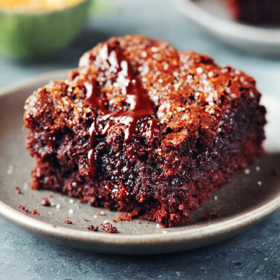 Paleo Chocolate Brownie with Flaky Sea Salt